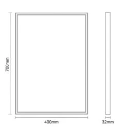Ariel 400mm X 700mm Illuminated LED Mirror -Bathroom Accessories Store ariel 400mm x 700mm illuminated led mirror line drawing 91517.1652443955