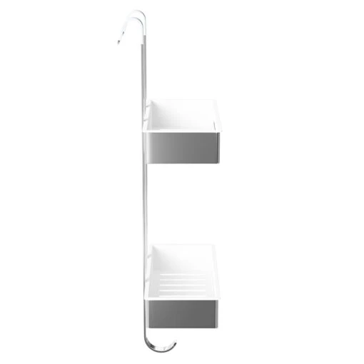 Bagno Polished Chrome 2 Tier Hanging Shower Caddy - Image 4