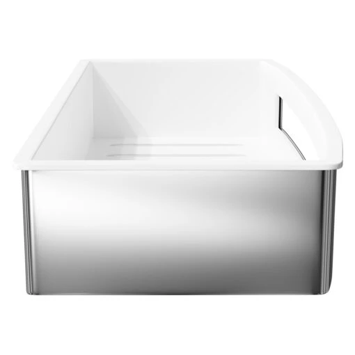 Bagno Polished Chrome Wall Mounted Rectangular Basket - Image 4
