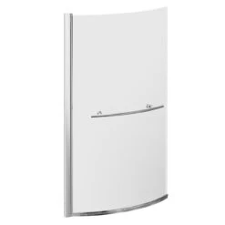 Bayou Polished Chrome 870mm Curved B Shaped Bath Shower Screen With Towel Rail -Bathroom Accessories Store bayou polished chrome 870mm curved b shaped bath shower screen with towel rail left 12449.1659025507