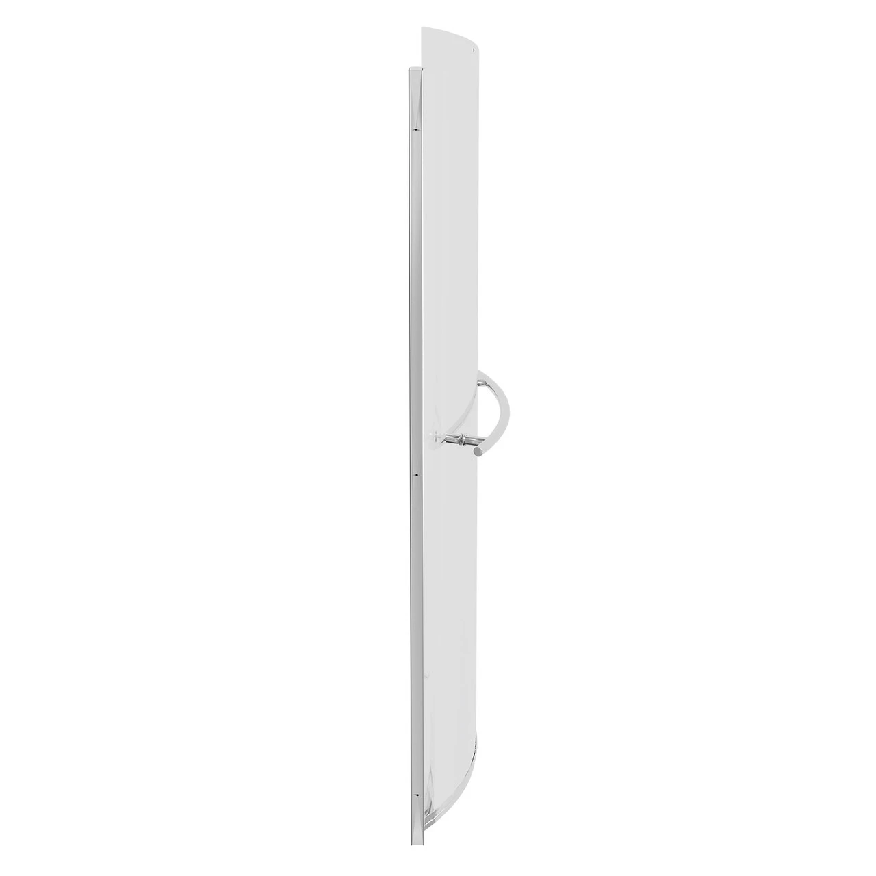 Bayou Polished Chrome 870mm Curved B Shaped Bath Shower Screen With Towel Rail - Image 5