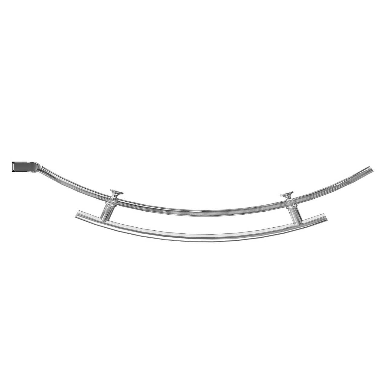 Bayou Polished Chrome 870mm Curved B Shaped Bath Shower Screen With Towel Rail - Image 6