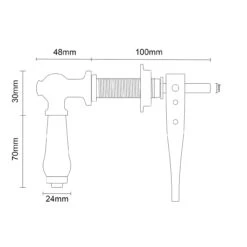 Black Ceramic Traditional Cistern Flush Lever -Bathroom Accessories Store black ceramic traditional cistern flush lever line front 62643.1693920213