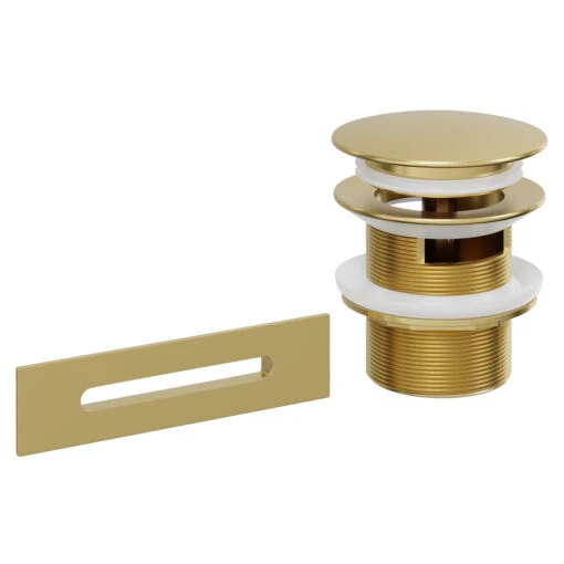 Brushed Brass Retro Fit Overflow And Waste For Parma, Verna, Palermo, Genoa And Perugia Baths - Image 3