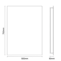 Cerus 500mm X 700mm Illuminated LED Mirror With Demister -Bathroom Accessories Store cerus 500mm x 700mm illuminated led mirror with demister line side 83990.1652444448