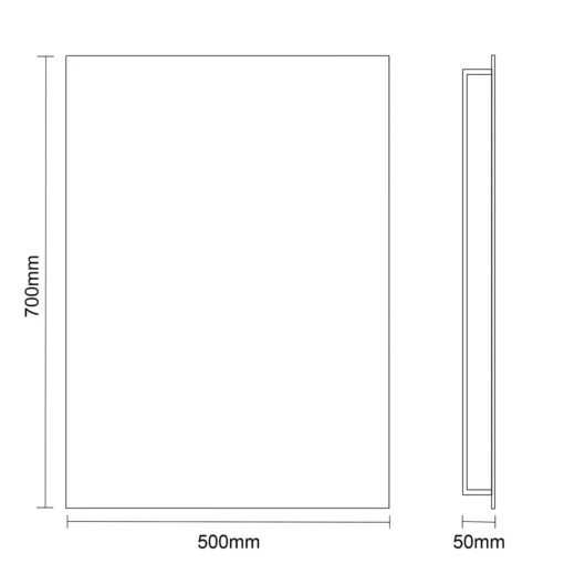 Cerus 500mm X 700mm Illuminated LED Mirror With Demister - Image 4