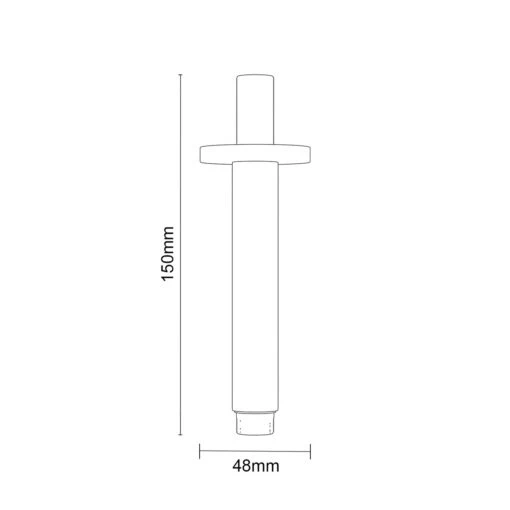 Circo Polished Chrome 150mm Round Vertical Shower Arm - Image 6