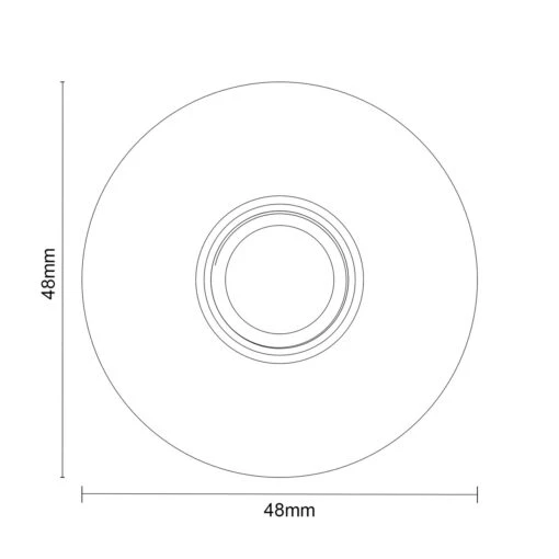 Circo Polished Chrome 150mm Round Vertical Shower Arm - Image 5