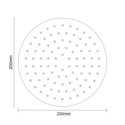 Circo Polished Chrome 200mm Round Fixed Shower Head -Bathroom Accessories Store circo polished chrome 200mm round fixed shower head line top 10103.1652443992
