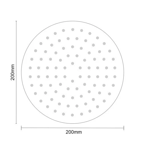 Circo Polished Chrome 200mm Round Fixed Shower Head - Image 5