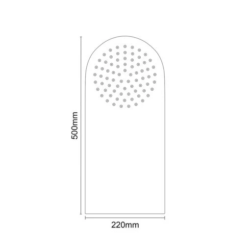 Circo Polished Chrome 220mm Rain Effect Fixed Shower Head - Image 6