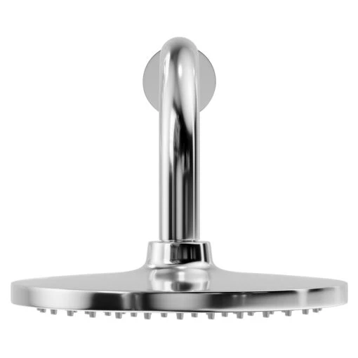 Circo Polished Chrome Round Fixed Shower Head And Wall Arm - Image 2