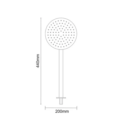 Circo Polished Chrome Round Fixed Shower Head And Wall Arm - Image 6