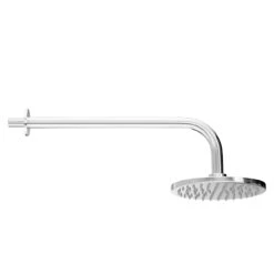 Circo Polished Chrome Round Fixed Shower Head And Wall Arm -Bathroom Accessories Store circo polished chrome round fixed shower head and wall arm side 23988.1652445363