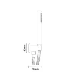 Circo Polished Chrome Round Shower Outlet Holder And Kit -Bathroom Accessories Store circo polished chrome round shower outlet holder and kit line side 77631.1676393444