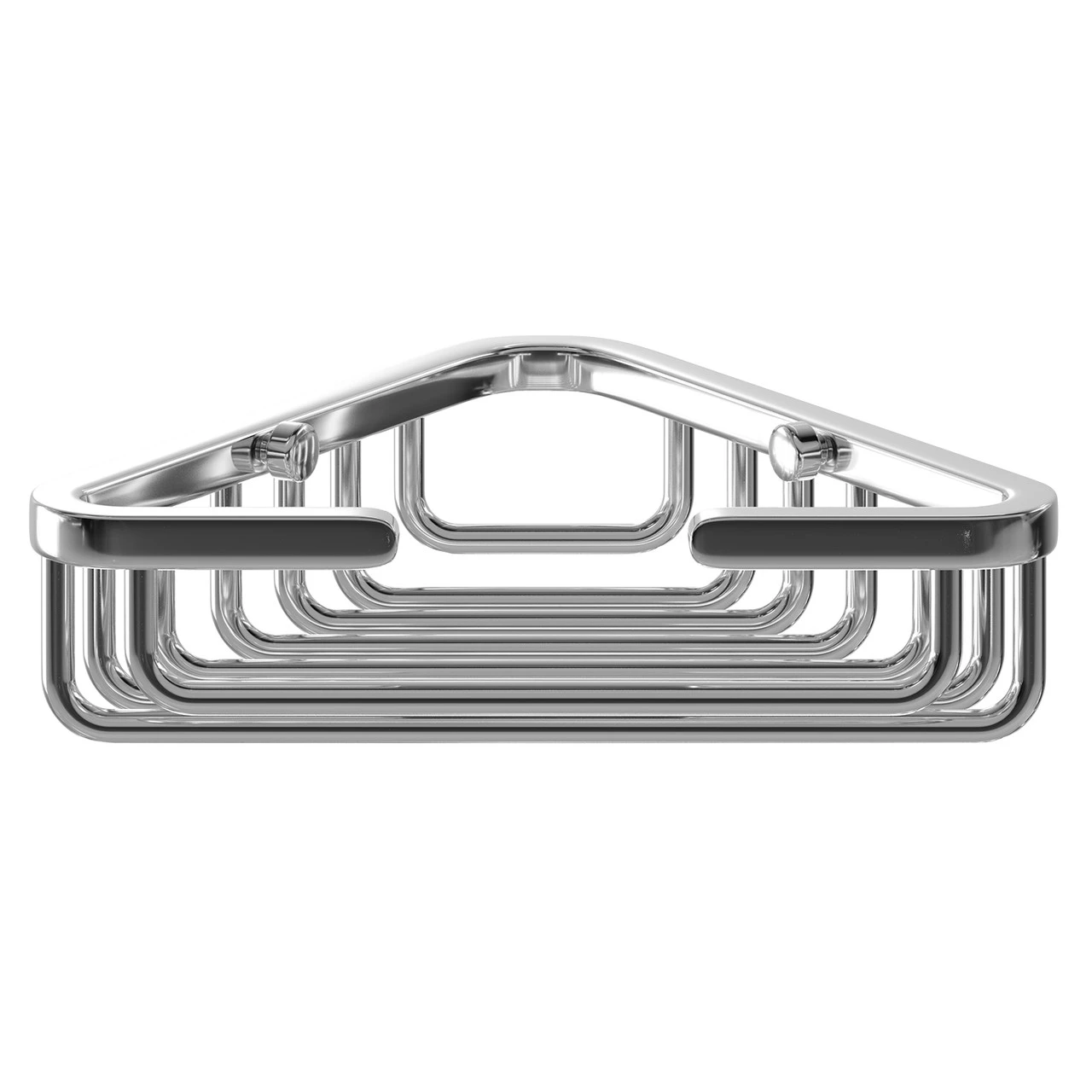 Clasico Polished Chrome Wall Mounted Small Corner Basket - Image 2