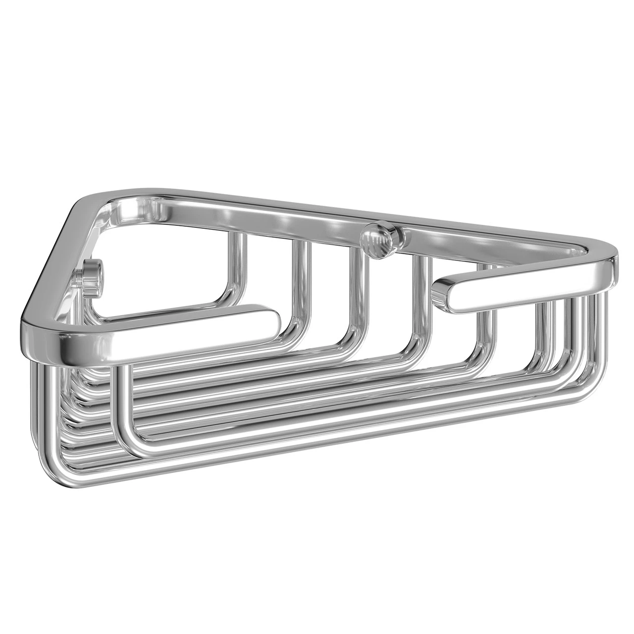 Clasico Polished Chrome Wall Mounted Small Corner Basket - Image 3