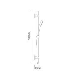 Clyde Polished Chrome Shower Slide Rail Kit -Bathroom Accessories Store clyde polished chrome shower slide rail kit line side 10036.1652443990