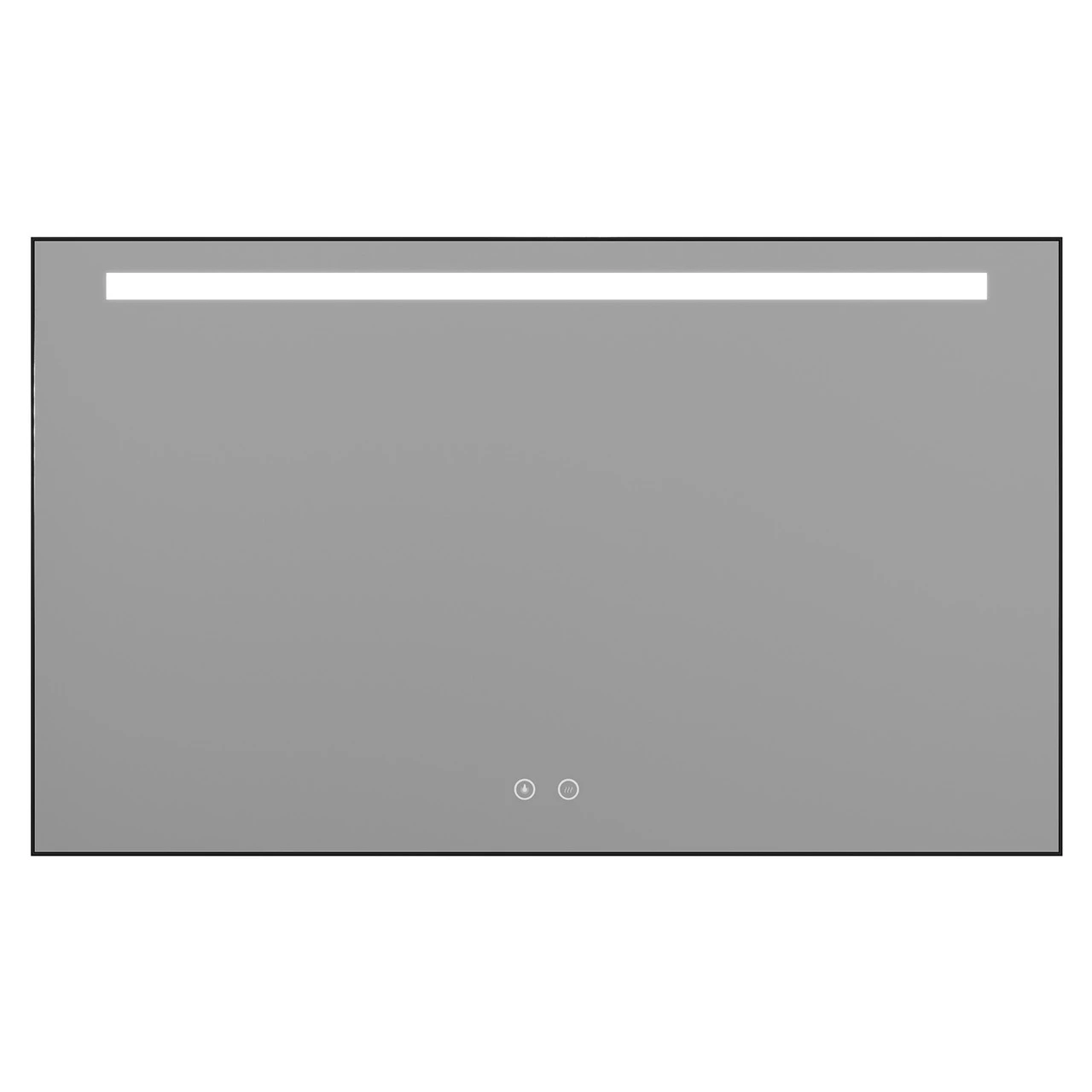 Colore Black Aluminium Framed 1000mm X 600mm Illuminated LED Mirror With Demister - Image 2