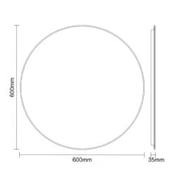 Colore Black Aluminium Framed 800mm Round Illuminated LED Mirror With Demister -Bathroom Accessories Store colore black aluminium framed 800mm round illuminated led mirror with demister line side 80629.1658132911