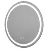 Colore Black Aluminium Framed 800mm Round Illuminated LED Mirror With Demister