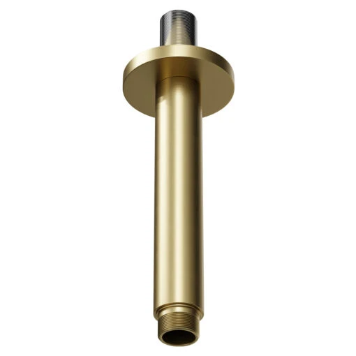 Colore Round Brushed Brass 150mm Round Vertical Shower Arm - Image 3