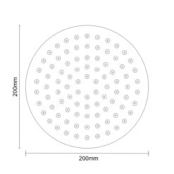 Colore Round Brushed Brass 200mm Thin Fixed Shower Head -Bathroom Accessories Store colore brushed brass 200mm round thin fixed shower head line top 35523.1652444925