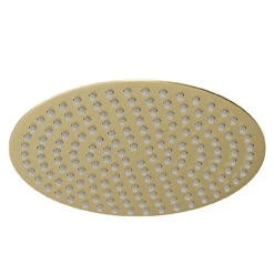 Colore Round Brushed Brass 300mm Thin Fixed Shower Head -Bathroom Accessories Store colore brushed brass 300mm round thin fixed shower head left 41572.1652444926