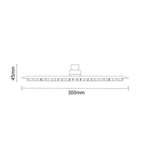 Colore Round Brushed Brass 300mm Thin Fixed Shower Head - Image 6