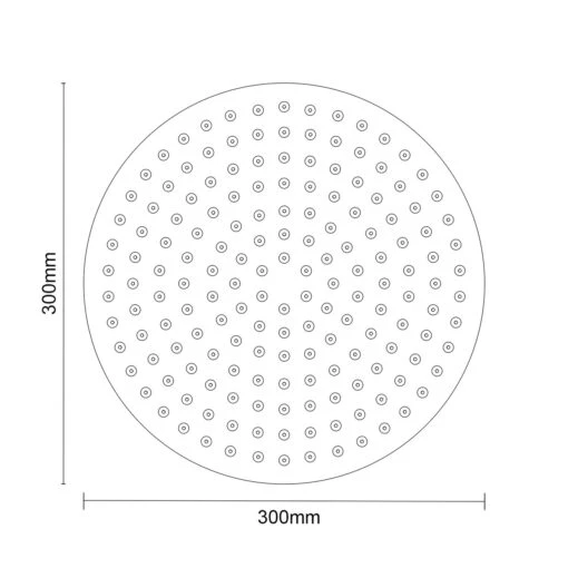 Colore Round Brushed Brass 300mm Thin Fixed Shower Head - Image 5