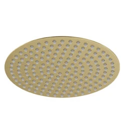 Colore Round Brushed Brass 300mm Thin Fixed Shower Head