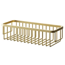 Colore Round Brushed Brass 330mm Wall Mounted Bottle Basket