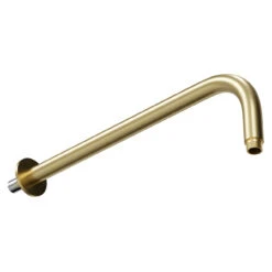 Colore Round Brushed Brass 345mm Shower Arm -Bathroom Accessories Store colore brushed brass 345mm round shower arm left 06814.1652444925
