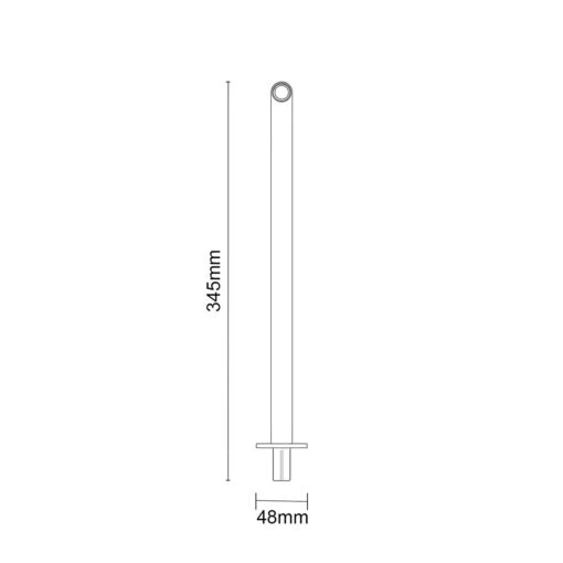 Colore Round Brushed Brass 345mm Shower Arm - Image 5