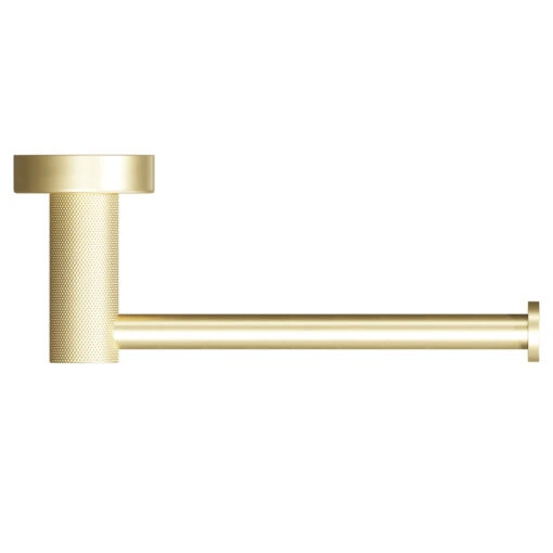 Colore Brushed Brass Industrial Style Wall Mounted Toilet Roll Holder - Image 5