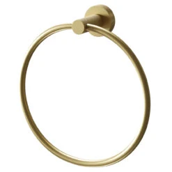 Colore Brushed Brass Industrial Style Wall Mounted Towel Ring
