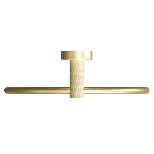 Colore Brushed Brass Industrial Style Wall Mounted Towel Ring - Image 5