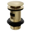 Colore Round Brushed Brass Moon Cap Slotted Click Clack Basin Waste