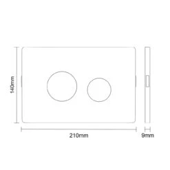 Colore Brushed Brass Pneumatic Dual Flush Plate With Round Buttons -Bathroom Accessories Store colore brushed brass pneumatic dual flush round buttons flush plate line side 18017.1689154768