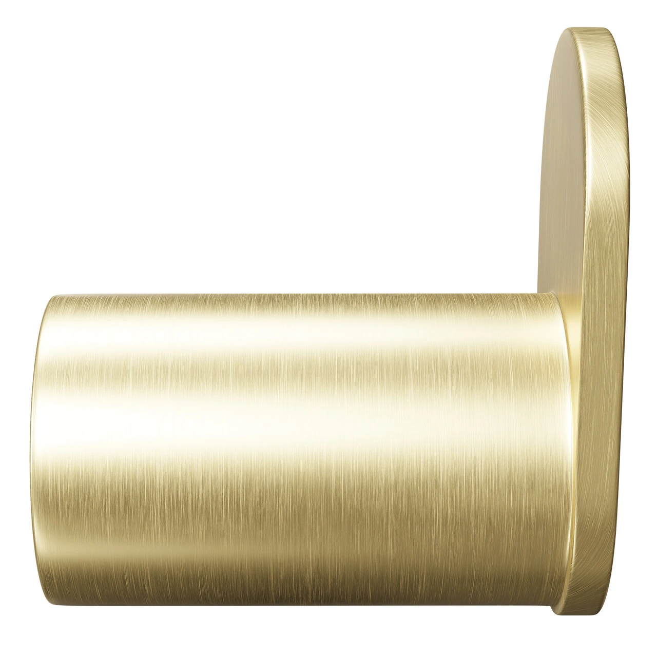 Colore Round Brushed Brass Robe Hook - Image 4