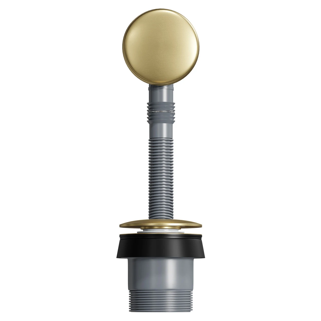 Colore Round Brushed Brass Easy Clean Sprung Click Clack Bath Waste - Image 2