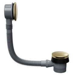 Colore Round Brushed Brass Easy Clean Sprung Click Clack Bath Waste -Bathroom Accessories Store colore brushed brass round easy clean sprung click clack bath waste side 08562.1674645471