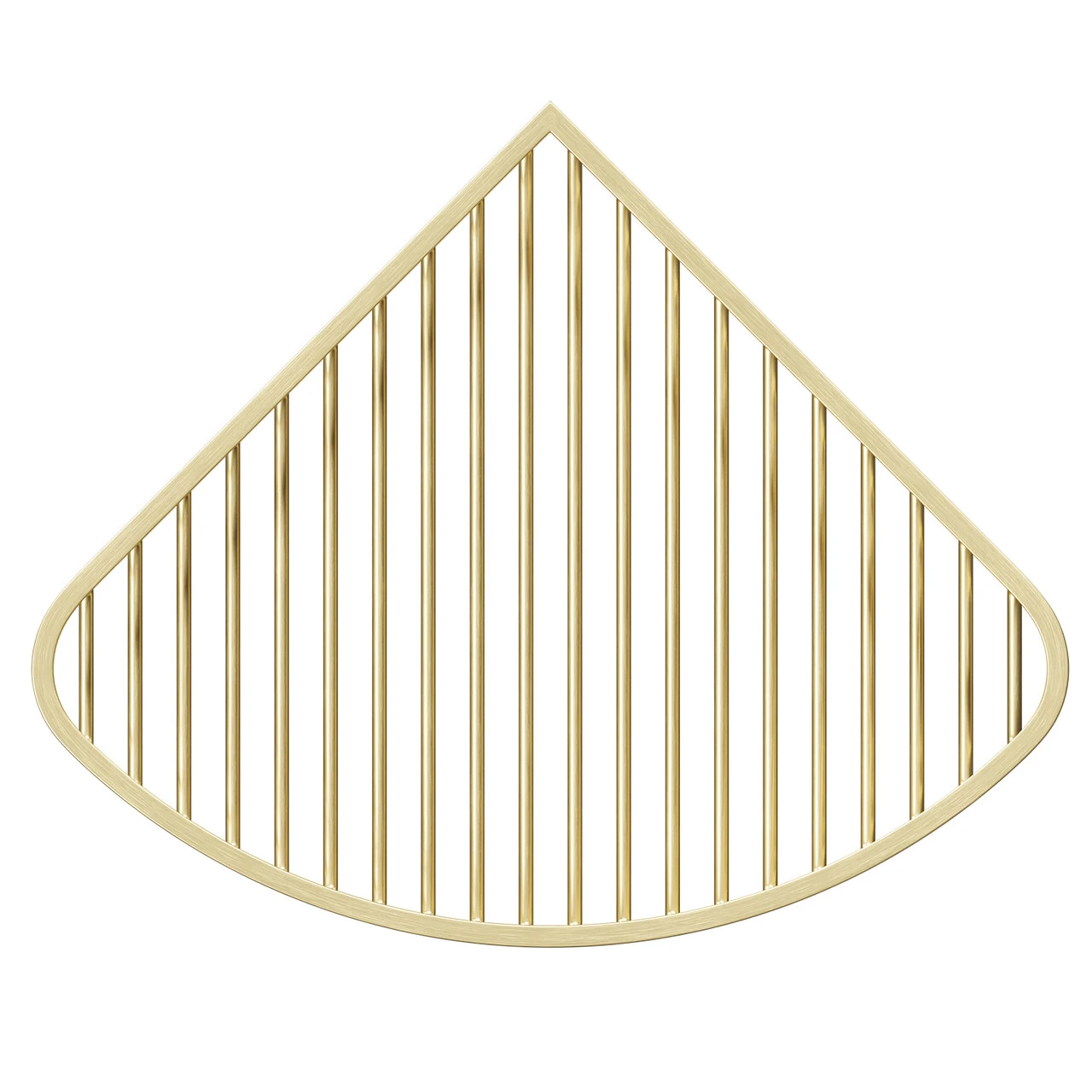 Colore Round Brushed Brass Wall Mounted Wire Corner Basket - Image 5
