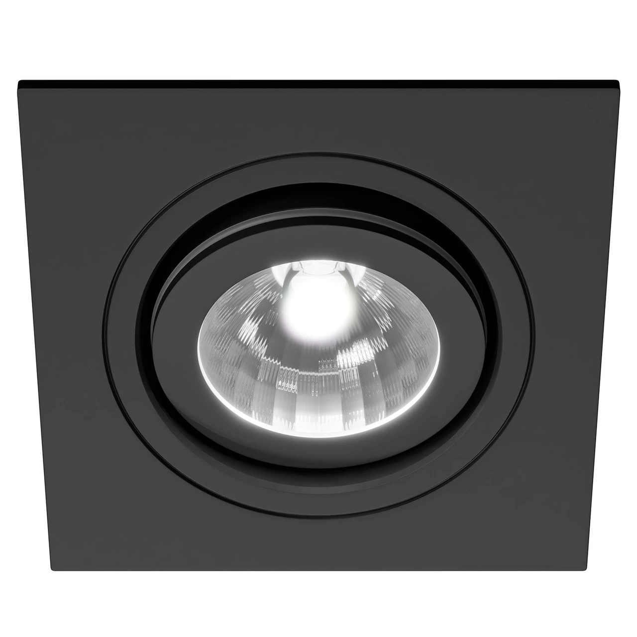 Colore Square Matt Black IP65 35W Tiltable Bathroom Downlight - Image 2
