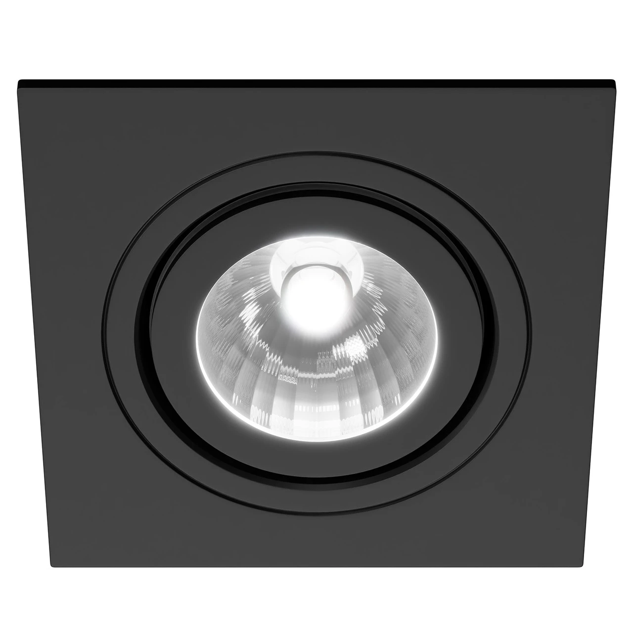 Colore Square Matt Black IP65 35W Tiltable Bathroom Downlight