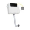 Colore Concealed Cistern With Front Access And Square Gunmetal Grey Modern Dual Flush Push Button