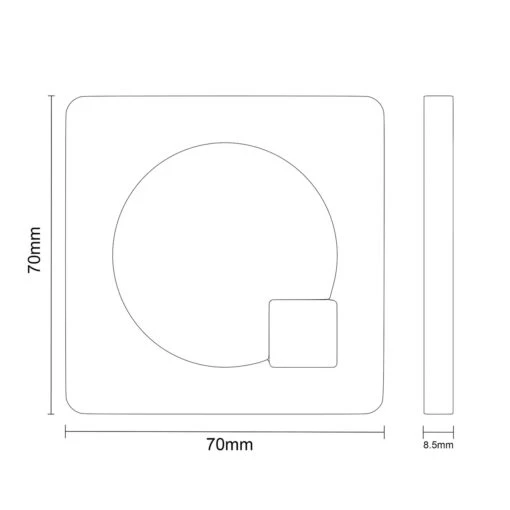 Colore Concealed Cistern With Front Access And Square Gunmetal Grey Modern Dual Flush Push Button - Image 3