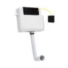 Colore Concealed Cistern With Front Access And Square Matt Black Modern Dual Flush Push Button