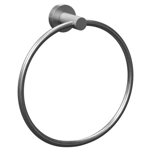 Colore Gunmetal Grey Industrial Style Wall Mounted Towel Ring - Image 3