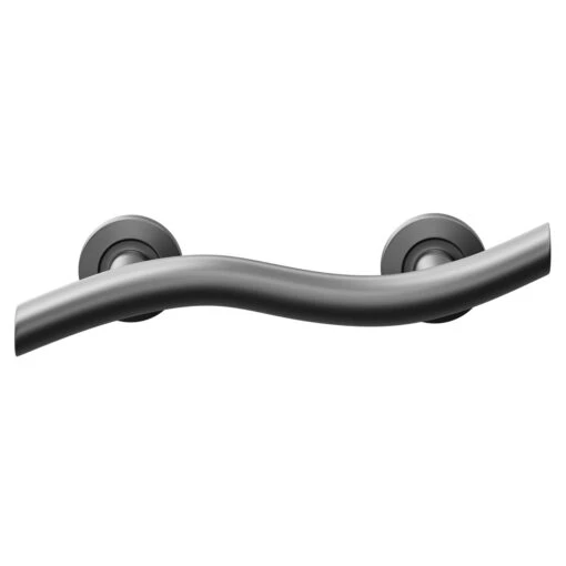 Colore Matt Black 14" Curved Grab Rail - Image 2